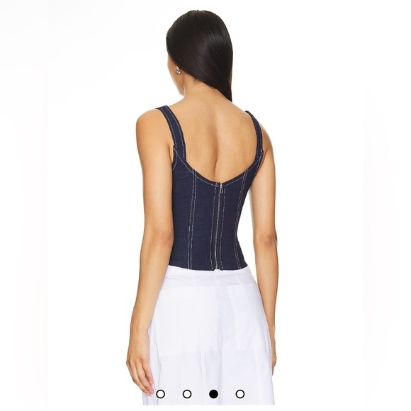 New! Superdown Aida Denim Bustier in Dark Wash 💙 Small NWT! - Picture 6 of 12